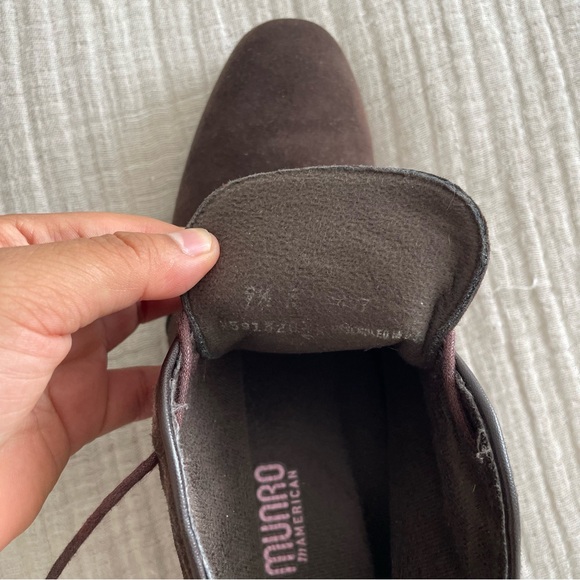Munro Brown Suede Wedge Booties (sz 7.5) - Picture 7 of 7